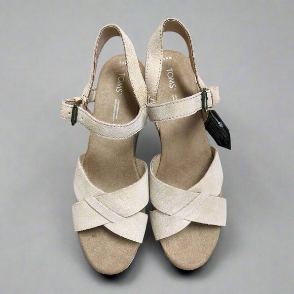 TOMS tan Willow wedge, size 8.5, NEW IN BOX! - Picture 3 of 4
